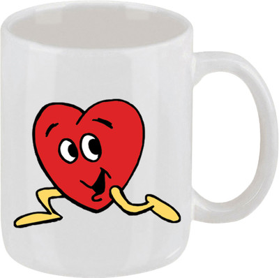 16% OFF on Ellicon 136 Love Red Heart Ceramic Mug