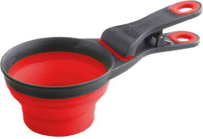 Dexas Multi Utility Collapsible Klip Scoops & Seal It Clip 2in1 1/2 Red Color Plastic Mug Dexas Multi Utility Collapsible Klip Scoops & Seal It Clip 2in1 1/2 Red Color Plastic Mug