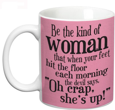 54% OFF on Prithish Oh Crap ! She's Up Ceramic Mug 330 ml