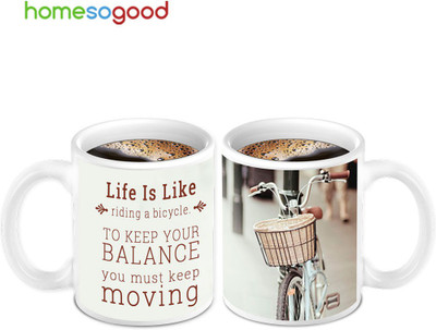 45% OFF on HomeSoGood Mug With Beautiful Quotes About Life 2 Mugs Ceramic Mug 280 ml, Pack of 2 45% OFF on HomeSoGood Mug With Beautiful Quotes About Life 2 Mugs Ceramic Mug 280 ml, Pack of 2
