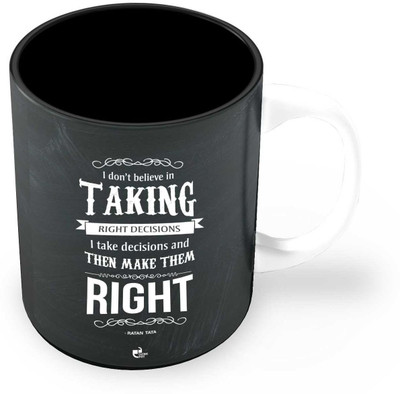 25% OFF on Thinkpot I Take Decisions and Then Make Them Right - Ratan Tata Ceramic Mug