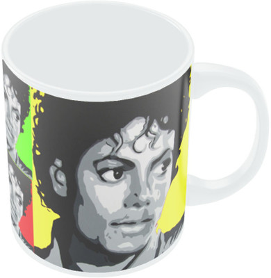 7% OFF on PosterGuy Michael Jackson Retro Ceramic Mug 300 ml