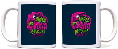 60% OFF on ShopMantra Mind Devours Itself Black Ceramic Mug 300 ml