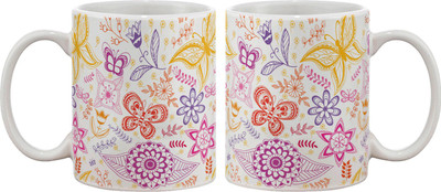 15% OFF on Artifa Flowers And Butterfly Pattern Porcelain, Ceramic Mug 350 ml 15% OFF on Artifa Flowers And Butterfly Pattern Porcelain, Ceramic Mug 350 ml