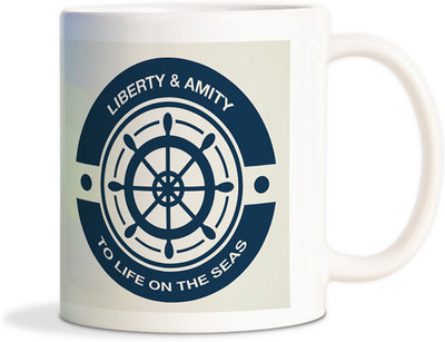 50% OFF on Shoprock Ship wheel life on the sea vector Coffee Ceramic Mug 450 ml