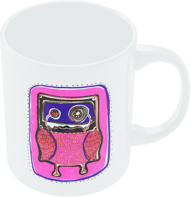 29% OFF on PosterGuy The Singng Owl Pink Ceramic Mug 280 ml
