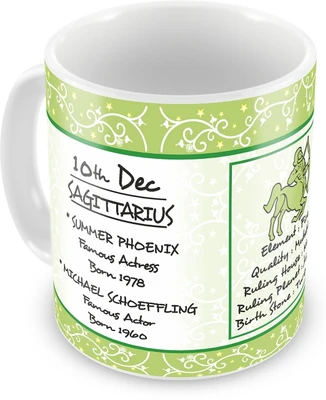 10% OFF on Everyday Gifts Happy Birthday 10th Dec Zodiac Ceramic Mug