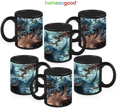 41% OFF on HomeSoGood The Ever Diffusing Colors Pack Of 6 Ceramic Mug 325 ml, Pack of 6