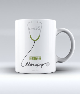 19% OFF on Lab No. 4 Smile, It'S Free Therapy - Douglas Horton Quote Ceramic Mug 350 ml