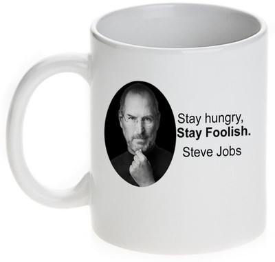 63% OFF on Mugwala Steve Jobs Hungry Stay Foolish Inspirational Quote Ceramic Mug 350 ml 63% OFF on Mugwala Steve Jobs Hungry Stay Foolish Inspirational Quote Ceramic Mug 350 ml