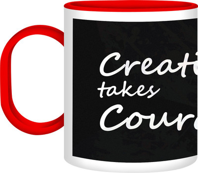 41% OFF on Refeel Gifts Creativity Takes Courage Sd-281 Unbreakable Plastic Mug 325 ml