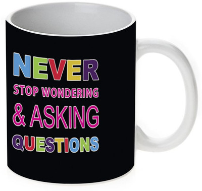 77% OFF on Mugwala Never Stop Wondering Colorful Inspirational Ceramic Mug 353 ml 77% OFF on Mugwala Never Stop Wondering Colorful Inspirational Ceramic Mug 353 ml