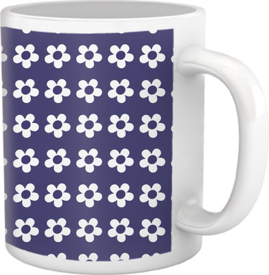 33% OFF on Tiedribbons Shy Shine_Geometric Multicolor_ Retro Pattern Ceramic Mug 325 ml