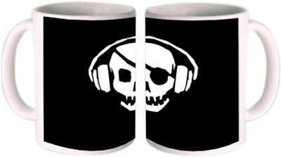 62% OFF on Shopkeeda Music Lover Skull Ceramic Mug 350 ml