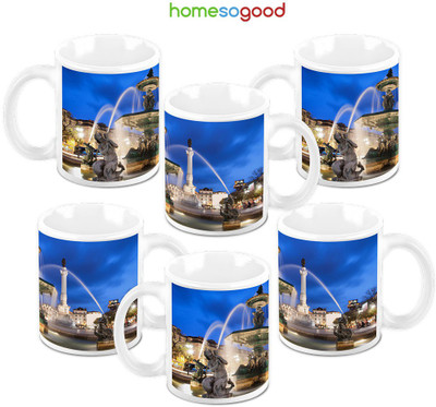 49% OFF on Homesogood Lovely Fountain Pack Of 6 Ceramic Mug 325 ml, Pack of 6 49% OFF on Homesogood Lovely Fountain Pack Of 6 Ceramic Mug 325 ml, Pack of 6
