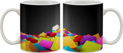Artifa Colourful Blocks Porcelain, Ceramic Mug 350 ml Artifa Colourful Blocks Porcelain, Ceramic Mug 350 ml