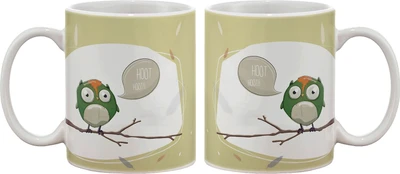 Artifa Owl Hoot Porcelain, Ceramic Mug 350 ml Artifa Owl Hoot Porcelain, Ceramic Mug 350 ml