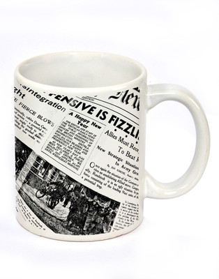 48% OFF on Fashion Envoy White Newspaper Mug-Expensive is fizzling engraved Ceramic Mug