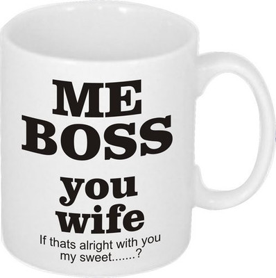40% OFF on Teeskart My Boss Is My Wife Porcelain Mug 300 ml 40% OFF on Teeskart My Boss Is My Wife Porcelain Mug 300 ml