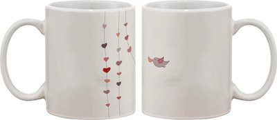 15% OFF on Artifa Bird With Hearts Porcelain, Ceramic Mug 350 ml 15% OFF on Artifa Bird With Hearts Porcelain, Ceramic Mug 350 ml