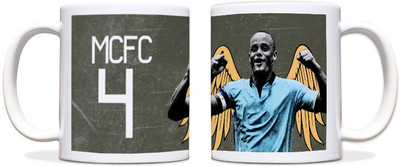 60% OFF on ShopMantra Vincent Kompany Man City Footballer Black Ceramic Mug 300 ml
