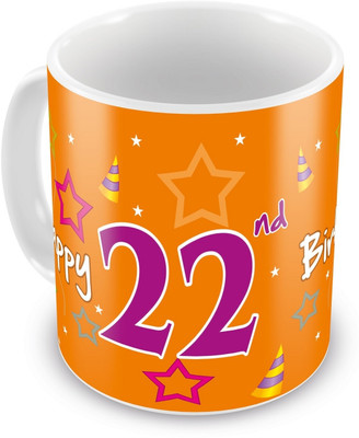 10% OFF on Everyday Gifts 22nd Happy Birthday Ceramic Mug