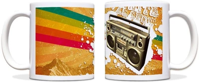60% OFF on ShopMantra Music Radio Black Ceramic Mug 300 ml