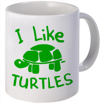 Snoogg I like Turtles Porcelain Bone China Coffee Ceramic Mug Snoogg I like Turtles Porcelain Bone China Coffee Ceramic Mug