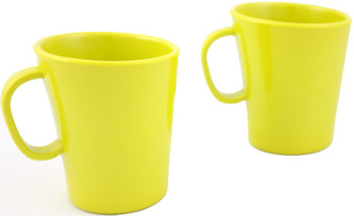 Hi Luxe Solid Clr Melamine 42249 Solid - Green Melamine Mug Pack of 2