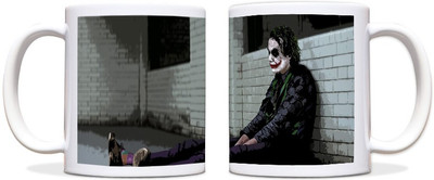60% OFF on ShopMantra Sitting Joker Black Ceramic Mug 300 ml