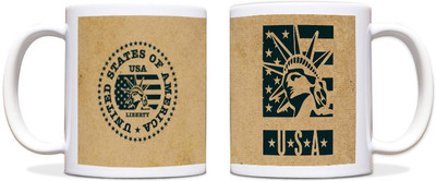 65% OFF on ShopMantra Statue of Liberty Black Ceramic Mug 300 ml