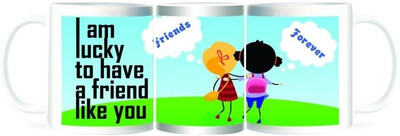 50% OFF on Refeel Gifts Lucky to Have a Friend Like You Ceramic Mug 325 ml
