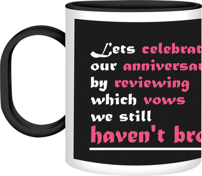 41% OFF on Refeel Gifts Happy Anniversary Sd-251 Unbreakable Plastic Mug 325 ml