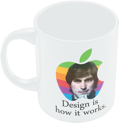 20% OFF on PosterGuy Design is How it Works Steve Jobs Motivational Quote Ceramic Mug 280 ml