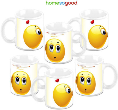 49% OFF on Homesogood He Is Totally Awestruck Pack Of 6 Ceramic Mug 325 ml, Pack of 6 49% OFF on Homesogood He Is Totally Awestruck Pack Of 6 Ceramic Mug 325 ml, Pack of 6