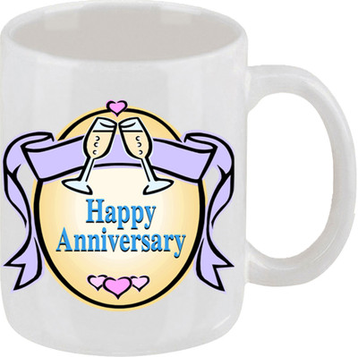 16% OFF on Ellicon 89 Happy Anniversay Ceramic Mug