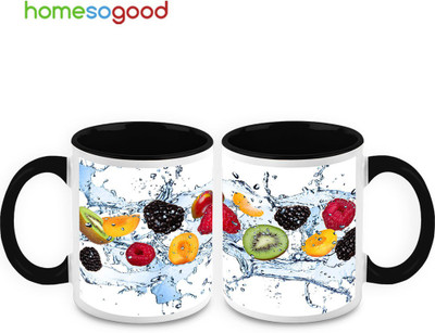 37% OFF on HomeSoGood Importance Of Fruits Ceramic Mug 325 ml, Pack of 2 37% OFF on HomeSoGood Importance Of Fruits Ceramic Mug 325 ml, Pack of 2