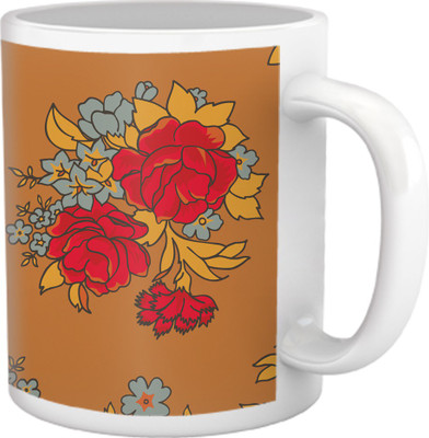 50% OFF on Tiedribbons Pure Vanity_Tru Concept_Beautiful Flower Pattern Ceramic Mug 325 ml