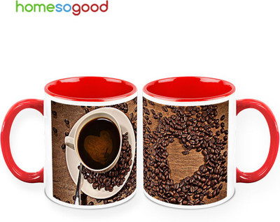 37% OFF on HomeSoGood A Traditional Welcome Pack Of 2 Ceramic Mug 325 ml, Pack of 2