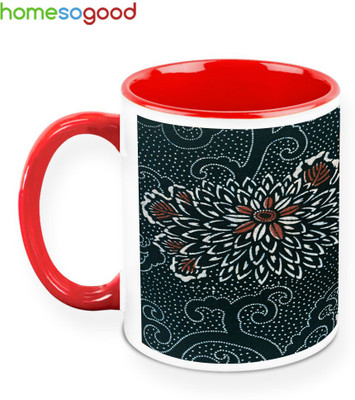 33% OFF on HomeSoGood Lovely Rajasthani Art Ceramic Mug 325 ml