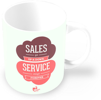 25% OFF on Thinkpot Sales Go Up & Down Service Stays Forever - Jason Goldberg Ceramic Mug 325 ml