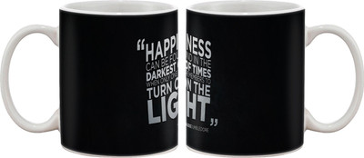 15% OFF on Artifa Happiness Quote By Albus Dumbledore Porcelain, Ceramic Mug 350 ml