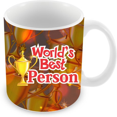 26% OFF on Everyday Gifts World's Best Person Ceramic Mug 325 ml