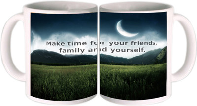 25% OFF on Shopkeeda Make Time For Your Friends Ceramic Mug 350 ml