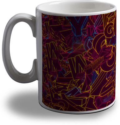15% OFF on Artifa Cmyk Lovers Porcelain, Ceramic Mug 350 ml
