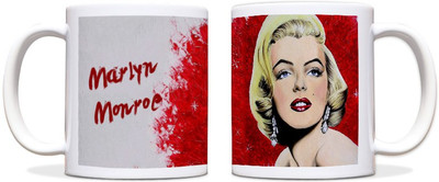 60% OFF on ShopMantra Marlyn Monroe Being Normal Black Ceramic Mug 300 ml