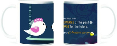50% OFF on Refeel Gifts Happy Anniversary Ceramic Mug 325 ml