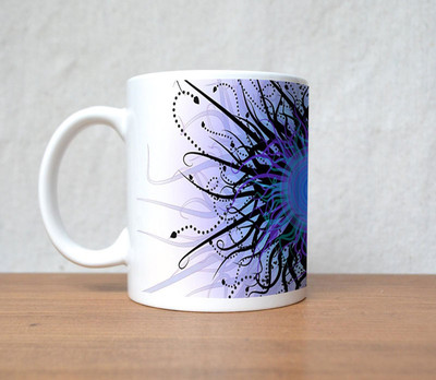 33% OFF on StyBuzz Abstract Blue Flower Art Porcelain Mug 300 ml 33% OFF on StyBuzz Abstract Blue Flower Art Porcelain Mug 300 ml