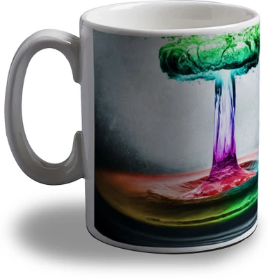 15% OFF on Artifa Colorful Water Blast Porcelain, Ceramic Mug 350 ml