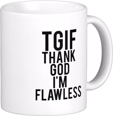 37% OFF on Exoctic Silver Classic Quoted Coffee 00100 Ceramic Mug 300 ml